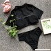 vermers Women Bikini Set Swimsuit Sport Zipper Bikini Split Swimsuit Push-Up Pad Swimwear Bathing Suit Beachwear Black B07MDRQVJ9